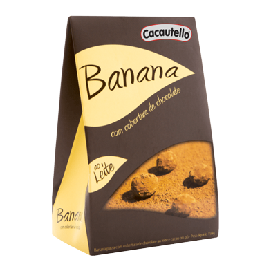 Linha Gift Banana com Cobertura de Chocolate Cacautello