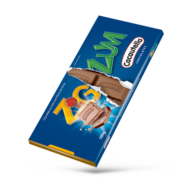 Linha Gift Tablete de Chocolate ao Leite com Flocos de Arroz Cacautello