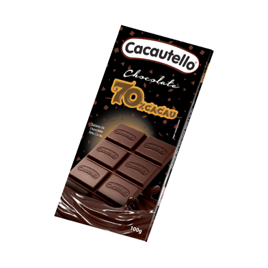 Linha Gift Tablete de Chocolate 70% Cacau Cacautello