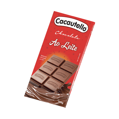Linha Gift Tablete de Chocolate ao Leite Cacautello