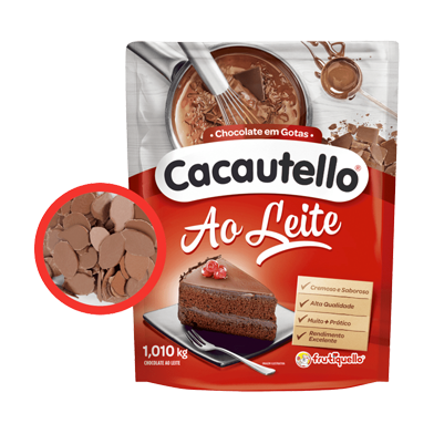 Linha Profissional Chocolate em Gotas Ao Leite Cacautello