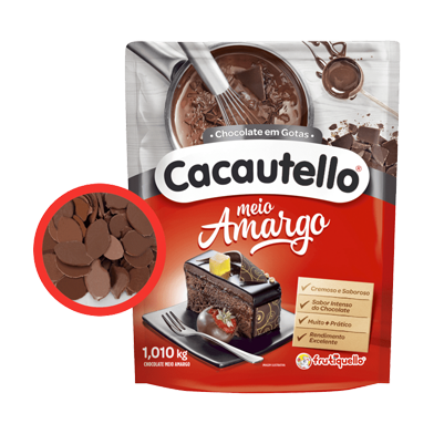 Linha Profissional Chocolate em Gotas Meio Amargo Cacautello